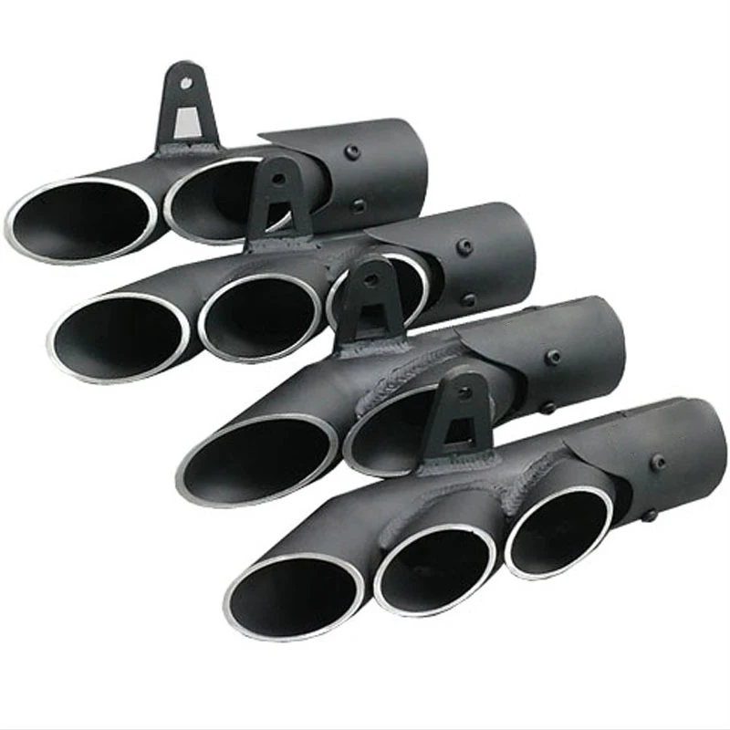 BlackSlipOnMufflers78mmInlet23HolesDeepRichThroatySound