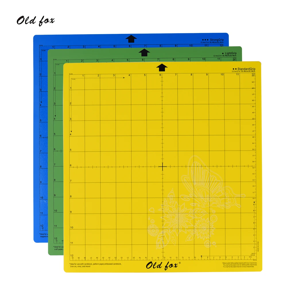 Uds 12*12 pulgadas estera de corte antideslizante de StrongGrip/StandardGrip/LightGrip adhesivo cuadriculada de corte de máquina de corte