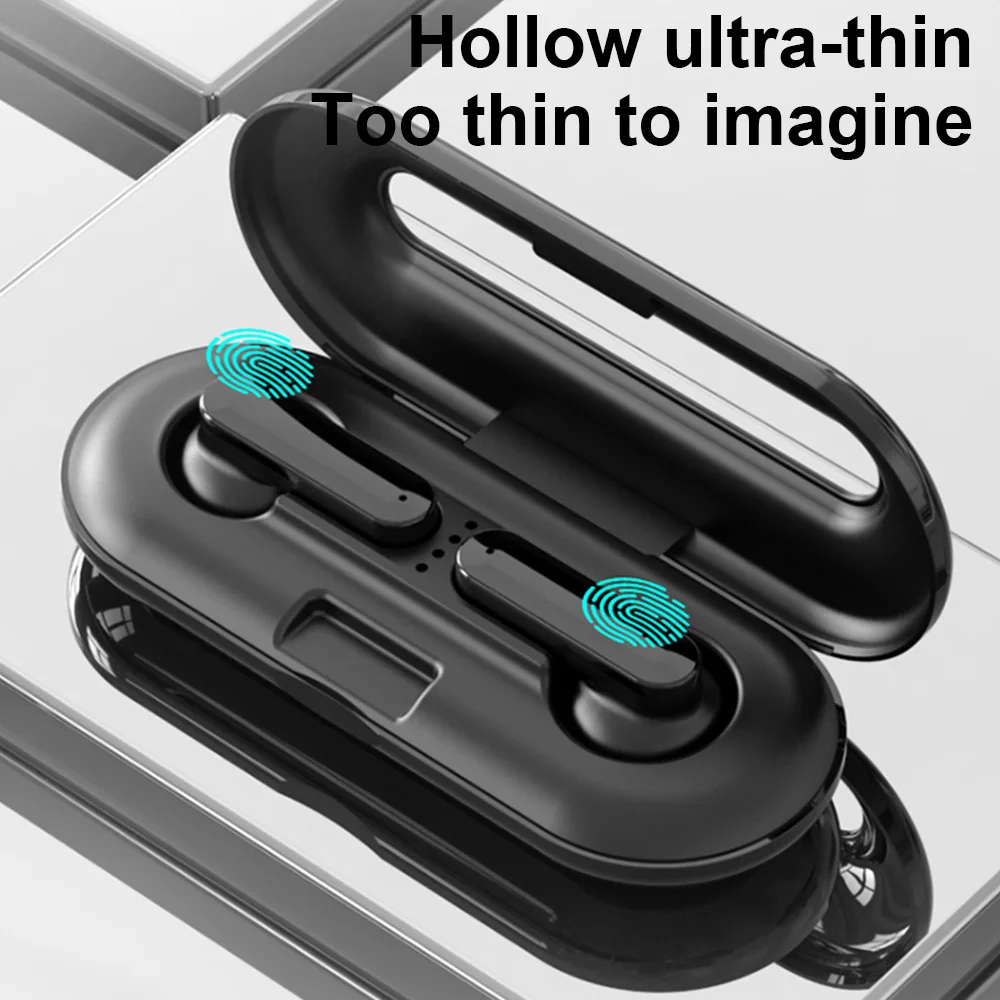 TWS Bluetooth 5 0 Earphones Ultra Slim Wireless Headset Touch Control Auto Connection Stereo Sport Music In ear headphone