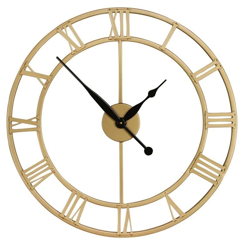 European Wall Clock Extravagant Atmosphere Creative Personality Clock Not Punch Reloj Mural Super Quiet Clock Decorate 6D118