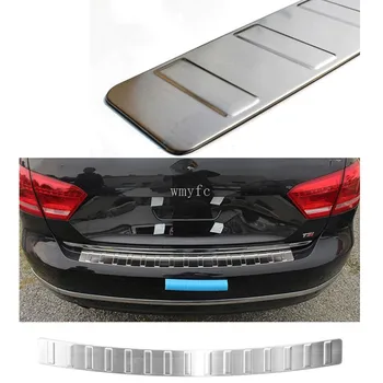 

high quality for 2011-2015 FOR VW Passat B7 4 DOOR Stainless Steel Rear Trunk Bumper Protector Rear Scuff Plate Rear Door Sill