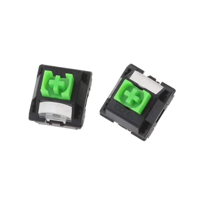 레이저 블랙위도우 라이트 게이밍 기계식 키보드용 녹색 RGB 스위치, 2 개입