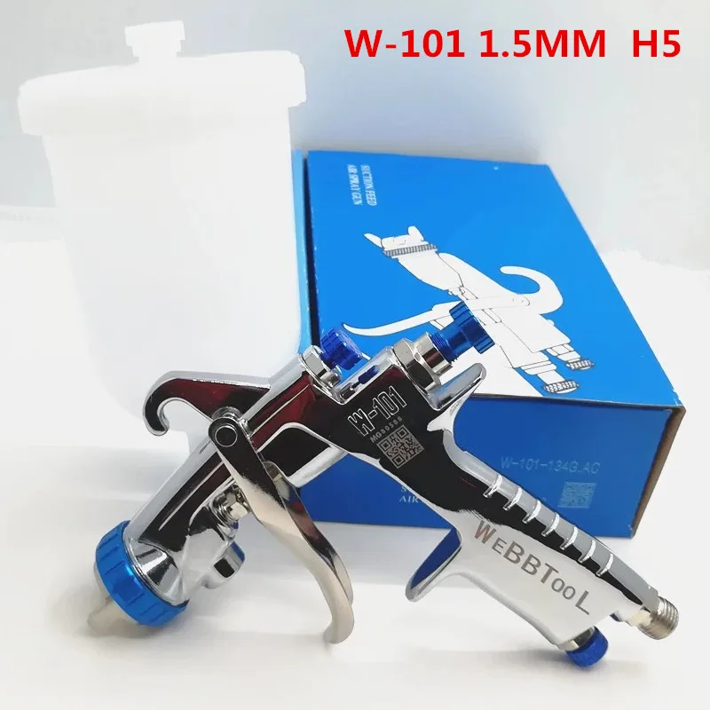 W-152G 1.5MM Натуральная qr cod W-101 пистолет-распылитель 134G w101 HVLP ручной Краски пистолет тяжести 1,0/1,3/1,5/1,8 мм мебель покрытия автомобиля Краски Инж - Цвет: W-152G 1.5MM