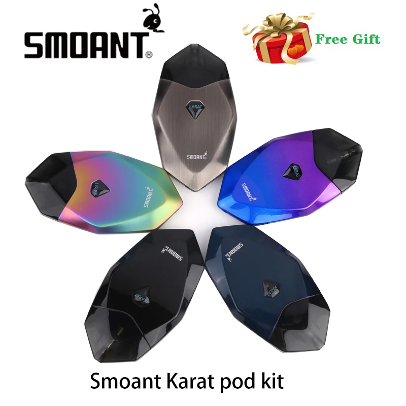 Электронная сигарета Smoant Karat 370 мАч набор Pod Vape Starter Kit с 2 мл Quarzt катушка Картридж