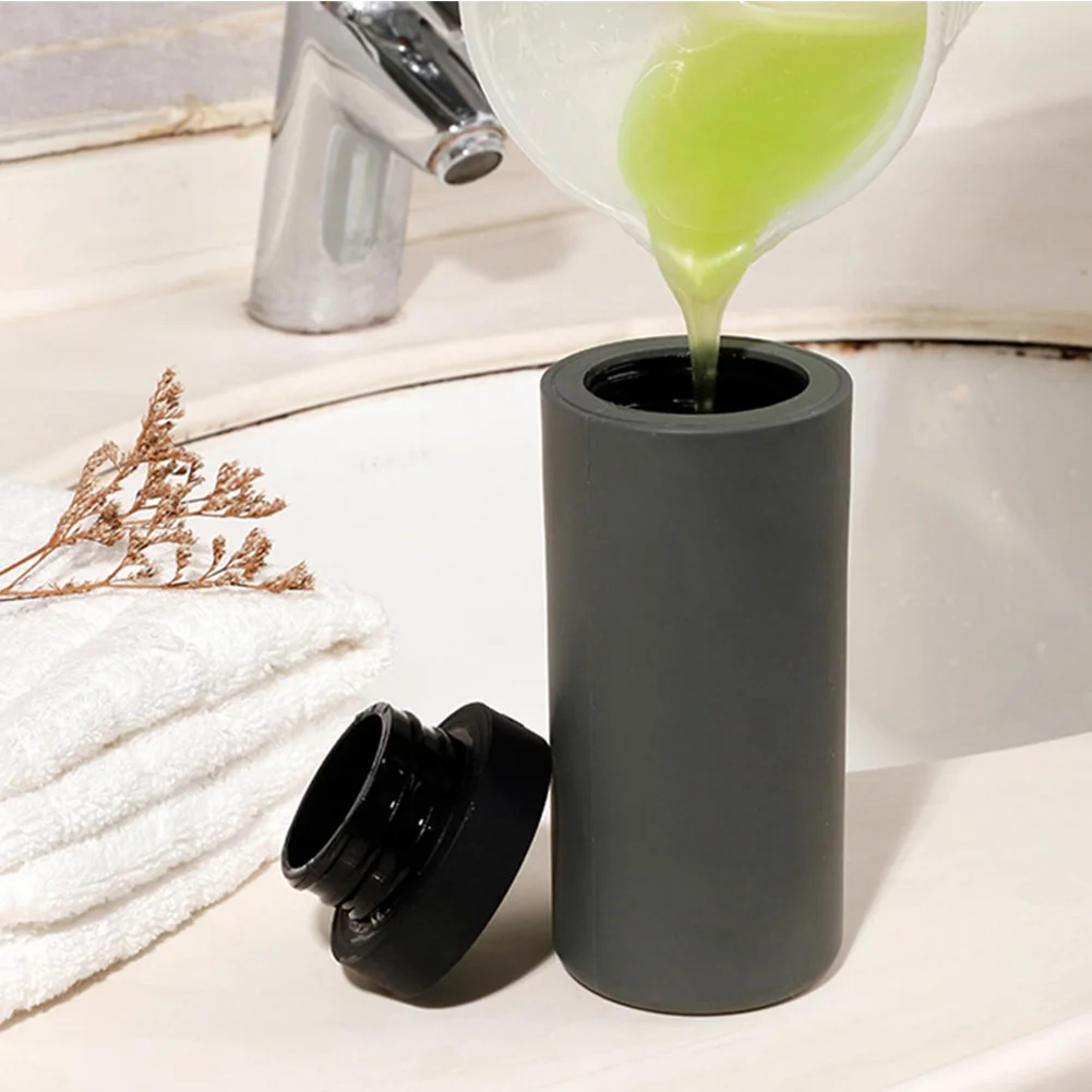 240ml Refillable Silicone Leak Proof Squeeze Bottle Lotion Shampoo Storage Shower Gel Empty Portable Container Home Bathroom