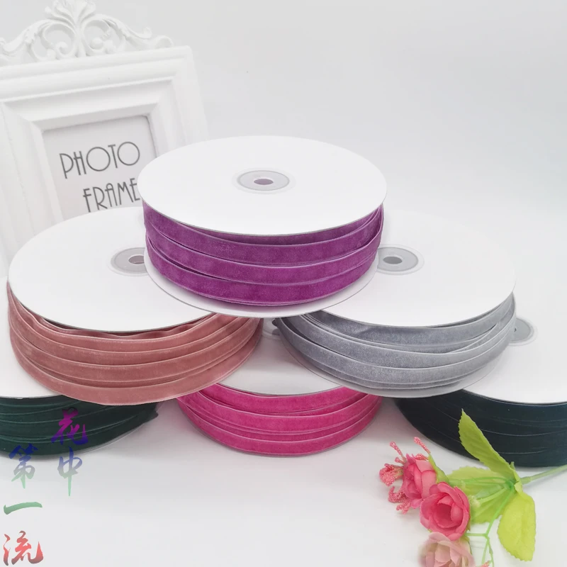 50yards 3/8 "10mm Velvet Ribbons Handmade Ribbon Wedding Party Decor Ribbon for Gift Wrapping DIY Hair Bowknot Sewing Fabric Ribbon Decoration Ribbon Supplies Wrapping Ribbon Sewing Ribbon Velvet Ribbon