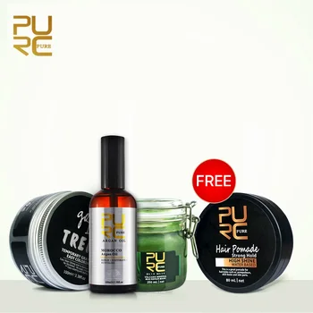 

4Pcs PURC Hair Color Wax Dye One-time Molding Hair Colors and Argan Oil and Strong Hold Hair Pomade for hair style