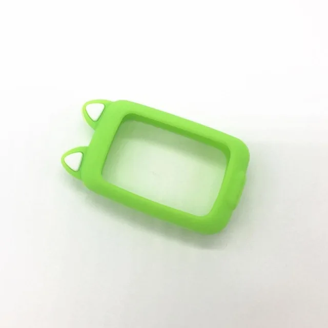 Green Cat ear type Универсальный гелевый Чехол для велосипеда и Защитная крышка для экрана для велокомпьютер bryton Rider 310 330 компьютер gps мультфильм кошка ухо чехол для R310 R330 - Цвет: Green Cat ear type