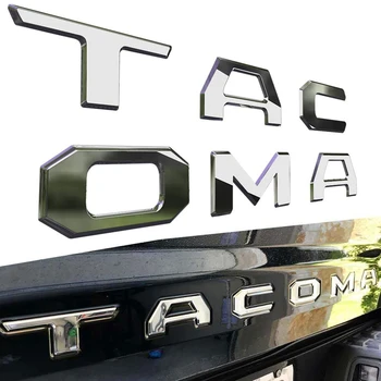 

3D Raised Tailgate Insert Letters Emblem for Toyota Tacoma 2016-2019 Emblem Inserts (Chrome)