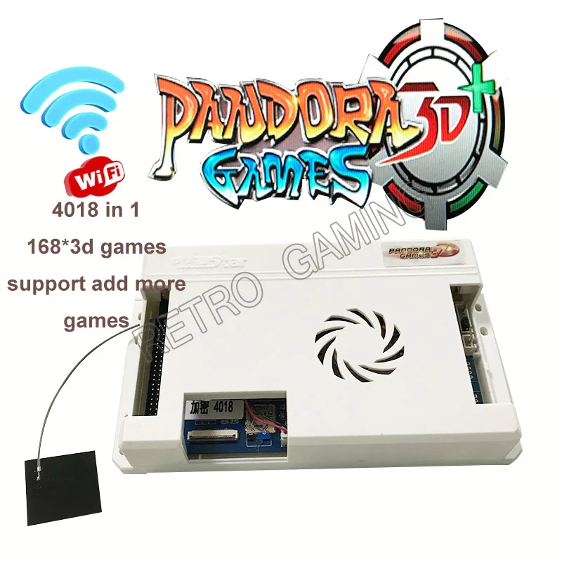 

Arcade Game Board 4018 in 1 Pandora Box 168 3d Games WIFI Online Download More Can Connnect 1-4 Gamepad New Coming Model