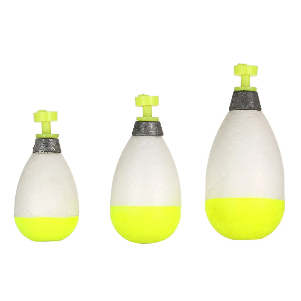 3PCS Foam Fishing Drift Floats Assorted Sizes Fishing Buoy Fishing Fishing Tackle