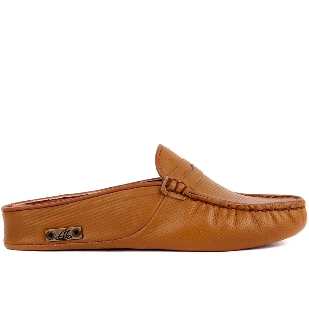 

Sail Lakers-Tan Leather Women Home Slipper