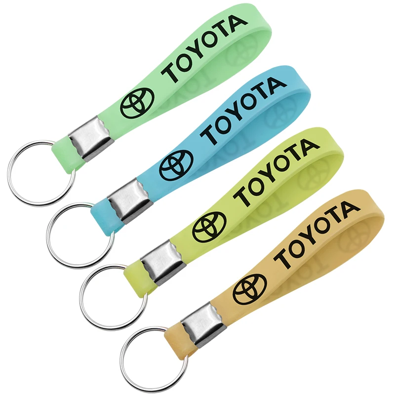 1 шт. силиконовый светящийся брелок автомобильный для toyota corolla chr auris rav4 yaris avensis