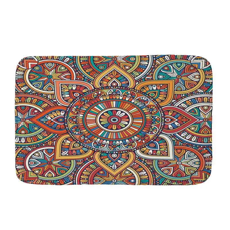 Мандала Индия Bliss Sun Moon печатные фланелевые напольные коврики противоскользящие Tapete Коврики для кухни Дверной Коврик С приветственной надписью для передней двери