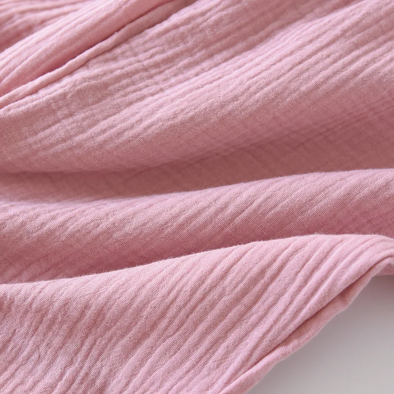 Japanese-style New Spring And Summer Women's Trousers 100% Cotton Crepe Cloth Large Size Color Tie Pants Casual Pants Home Pants