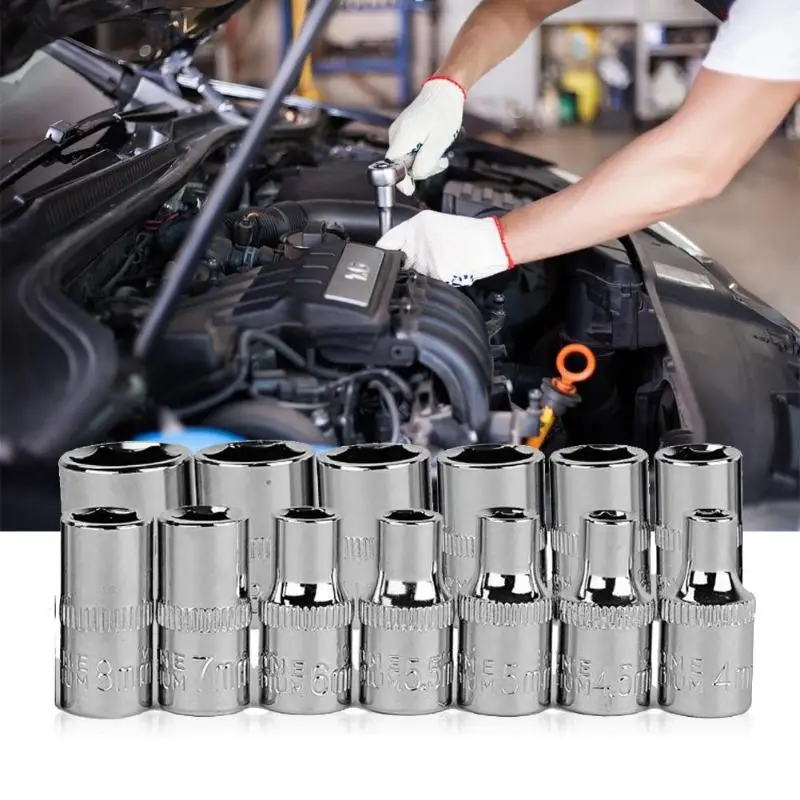 

46 pcs Socket Ratchet Car Repair Tool Wrench Set Head Ratchet Pawl Socket Spanner Screwdriver Professional Metalworking Tool Kit