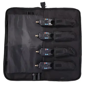 

4pcs Fishing Combination Suit 4x Fishing Bite Alarm 4x Soft Chain Hangers 4x Brackets High-quality Accessories 35x25x2.5cm