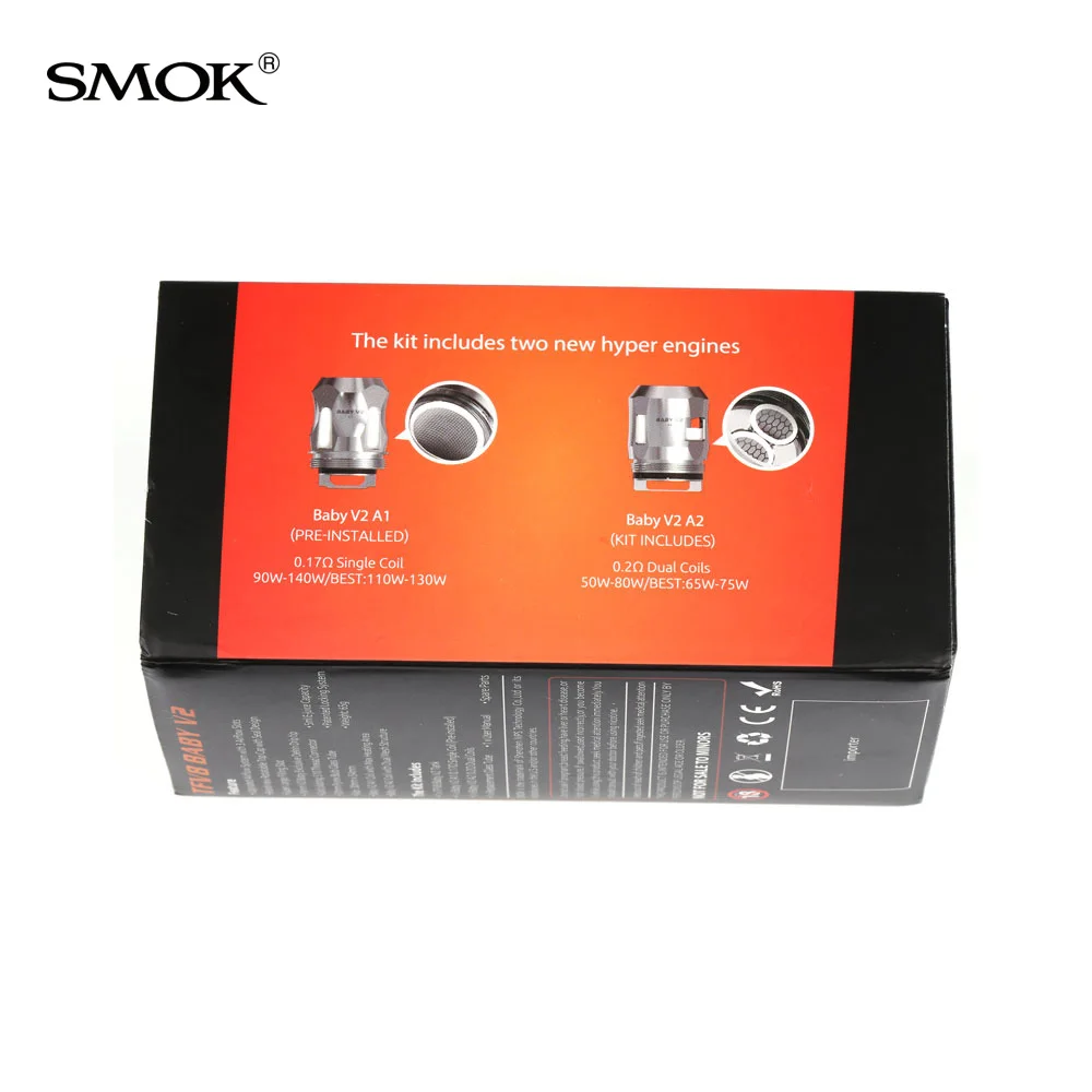 SMOK TFV8 детский V2 танк распылитель 5 мл smok атомайзер для электронных сигарет Fit Mag Grip