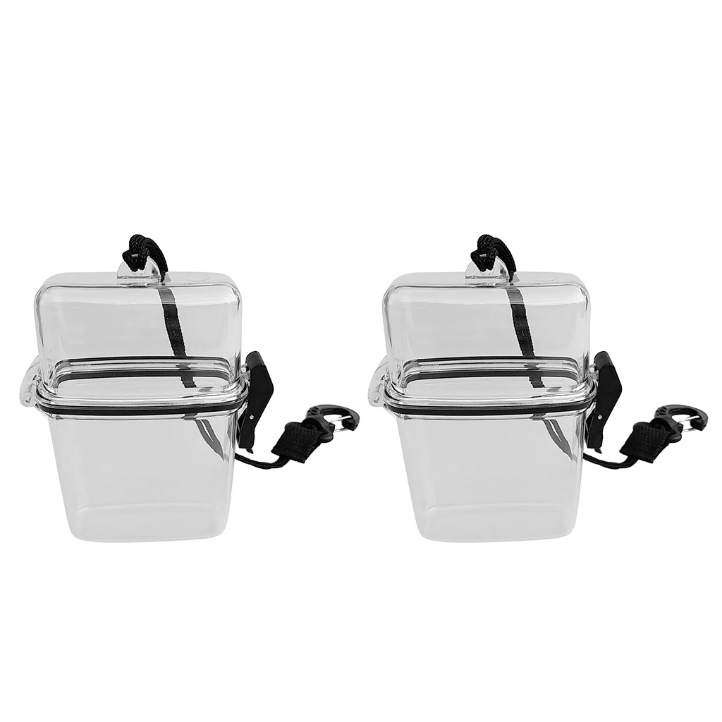 2pcs Ultralight Diver Waterproof Dry Box Container for Scuba Diving Kayaking