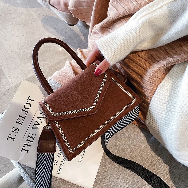 

Textured Bag Casual WOMEN'S Bag New Style 2020 Korean-style Fashion Western Style Retro Versatile Shoulder Square Sling Bag