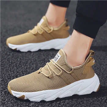 

New Men's Shoes Breathable Men's Sneakers Zapatillas Hombre Flyknit High Quality Men's Casual Shoes Comfortable Running Shoes