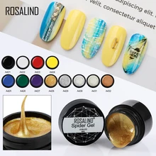 ROSALIND паук гель для ногтей 5 мл DIY Дизайн ногтей точка к линии рисунок и Живопись украшения вытягивание шелк паук гель лак