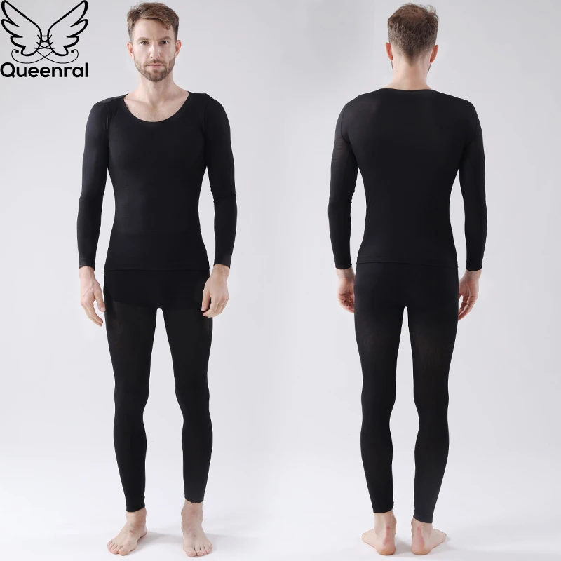 Queenral Long Johns Thermal Underwear For Women/Men Thermo Suit Ultra-thin Winter Clothes Thermo Underwear Sets Female/Male Warm