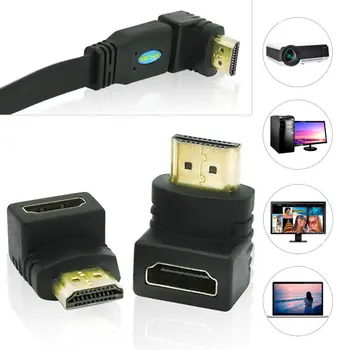 

90 Degree Right Angle Gold plated HDMI Adapter A type Male to Female for 1080p TV HDTV LHB99