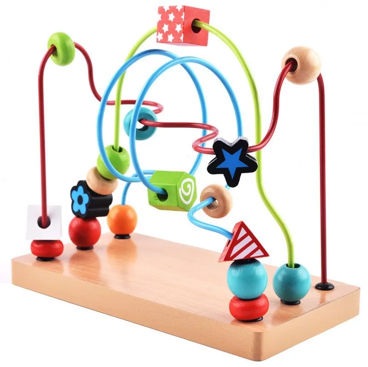 

Wooden Large Size Color Printing Beaded Bracelet Bead-stringing Toy RB91 Children Arithmetic Calculation Frame Educational Toy 0