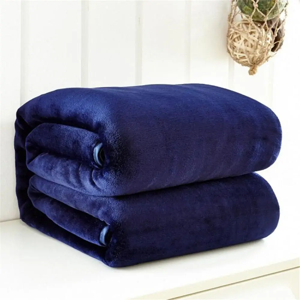 Микксир 45*65 см 100*140 см супер мягкое детское однотонное теплое микро плюшевое Флисовое одеяло плед диван постельные принадлежности фланель F1 - Цвет: BU