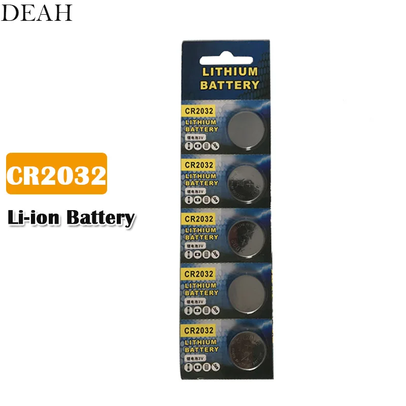 5 шт. CR2032 CR 2032 3 в литий ионная Кнопка монетная батарея ECR2032 DL2032 BR2032 для пульта