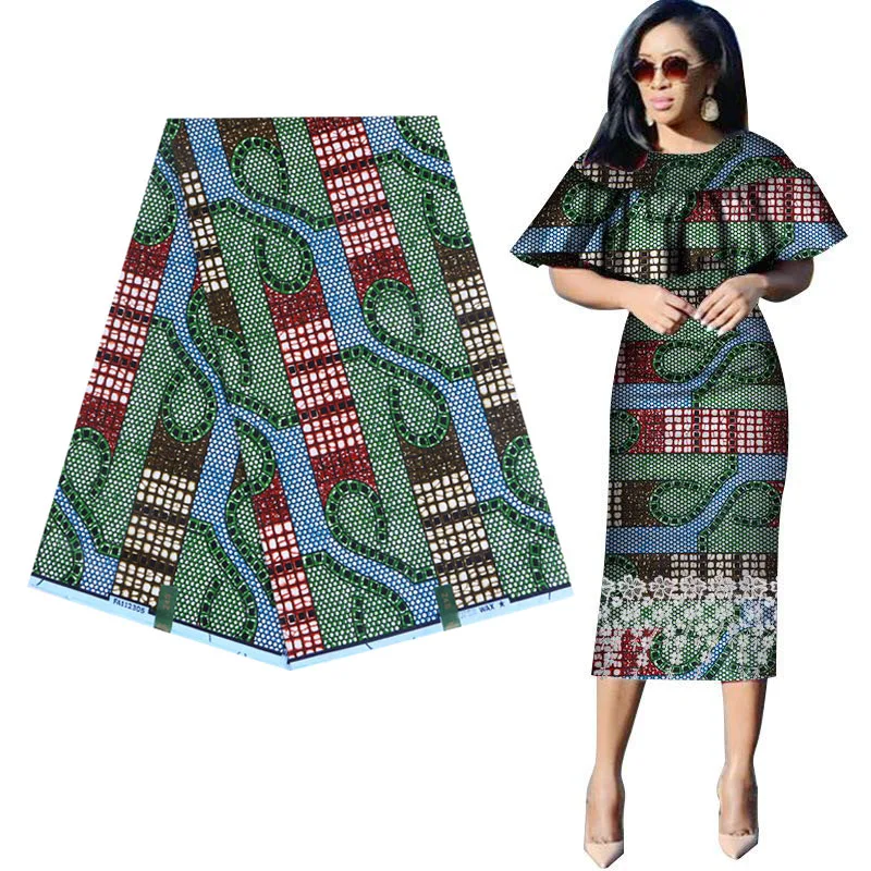 Soft cotton African printed cloth real 2020 wax fabric sewing material for party dress 6yards high quality fashion Africa tissu | Дом и сад