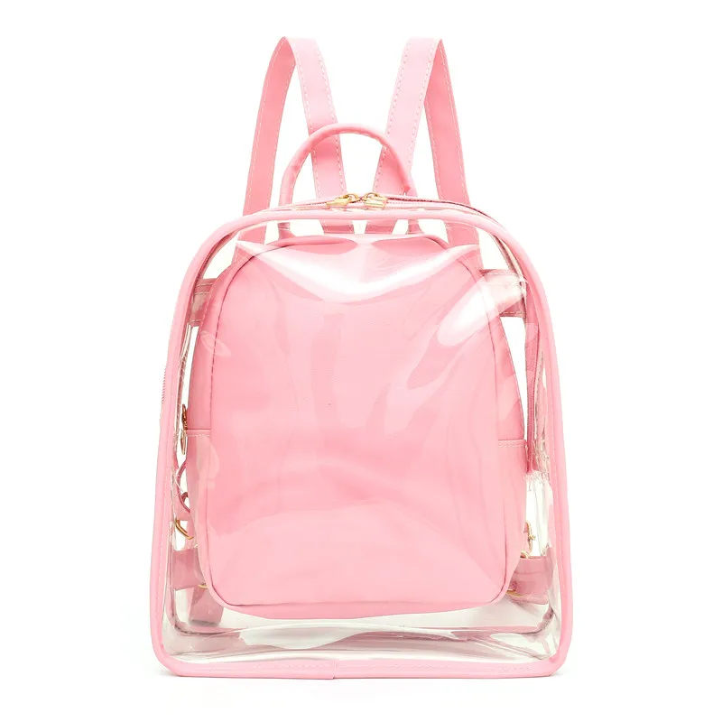 

Fashion Transparent Backpack School Bags For Teenagers Girls Jelly Bags Women Backpack 2019 New