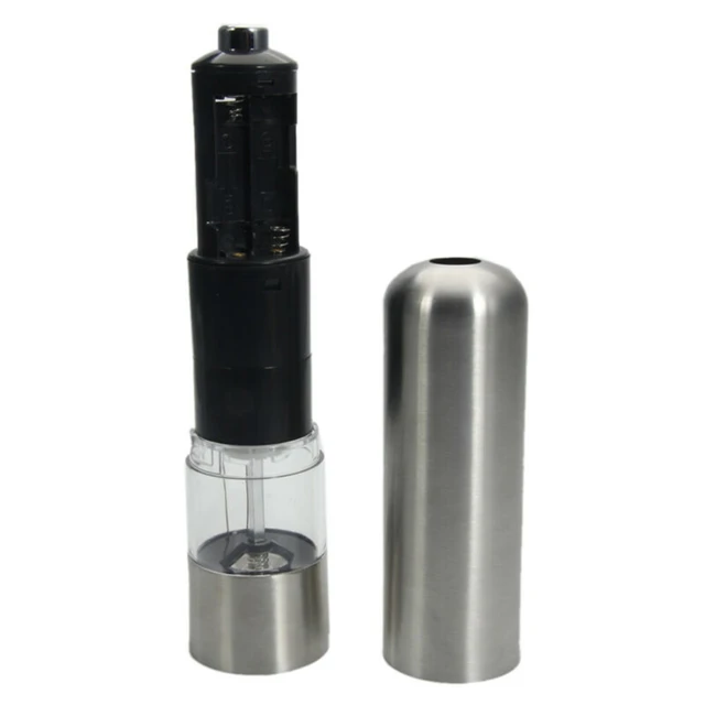 Light Up Electric Auto Salt Pepper Mill Stainless Steel Electronic