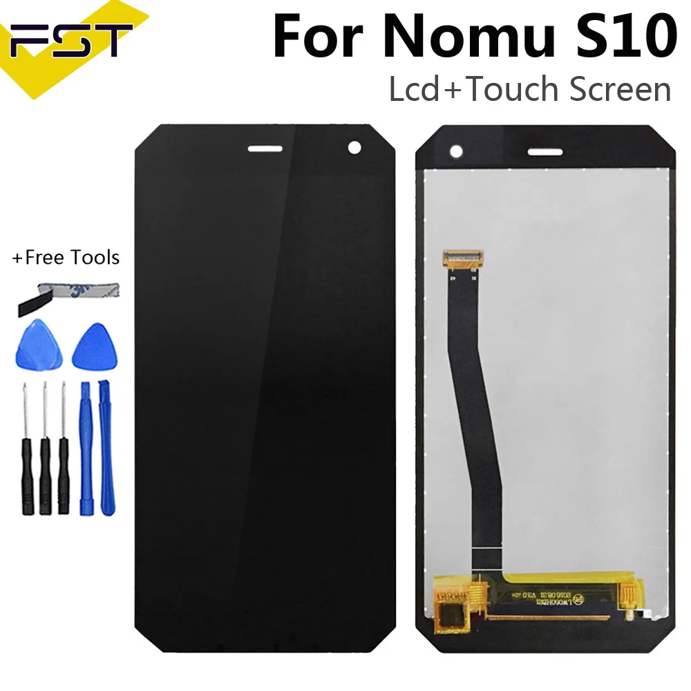 Черный ЖК дисплей и тачскрин в сборе для NOMU S10 высококачественный дигитайзер