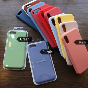 

Original Official Brand Logo Luxury Silicone Case For iPhone 11 pro Cases For Apple iPhone XR XS MAX X 7 8 6 6S Plus 5 SE Cover