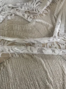 

DiuDiu-59.1808 Hot selling african sequins lace fabric tessel fringel embroidered tulle mesh lace fabric