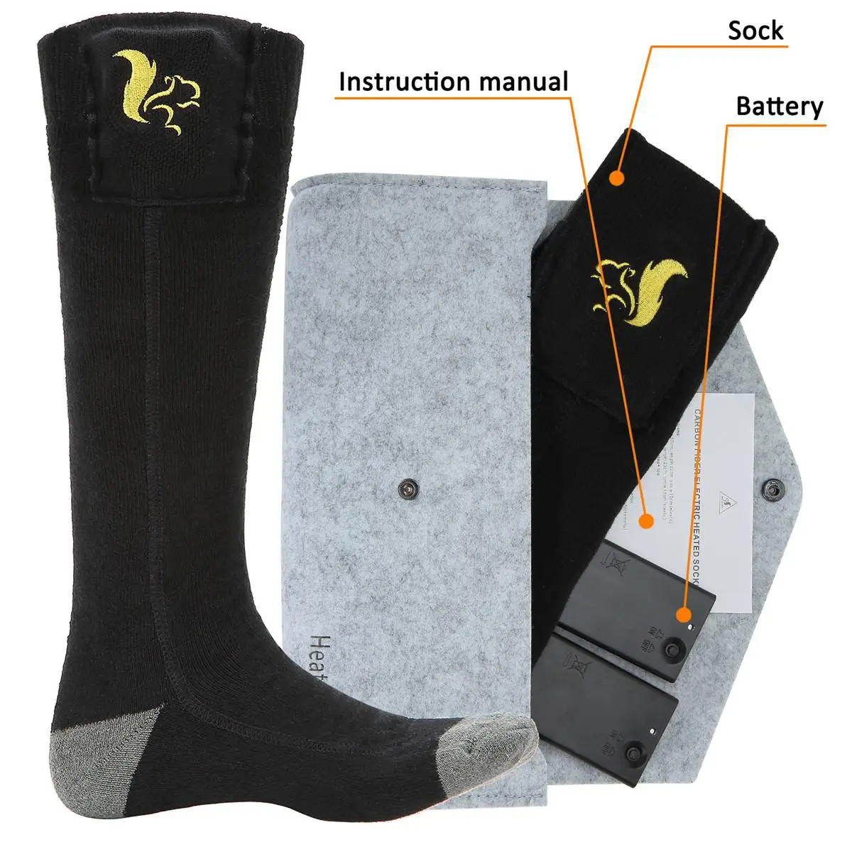 Thicken Electric Heated Socks Warmer Socks Rechargeable Battery For Women Men Winter Skiing Cycling Sport Heated Socks Washable