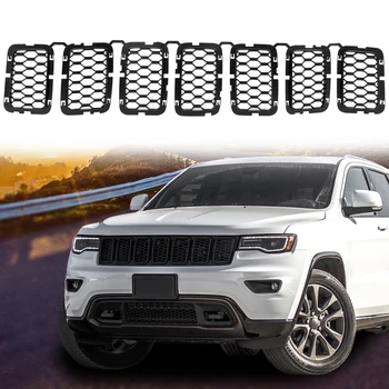 

uxcell Matte Black Jeep Grille Inserts Front Trim Kit for 2017-2020 Jeep Grand Cherokee