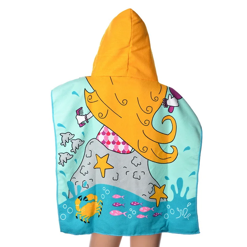 DIDIHOU/пляжное банное полотенце с капюшоном для маленьких мальчиков; детское мягкое пончо с рисунком для бассейна; накидка; детская От 1 до 12 лет