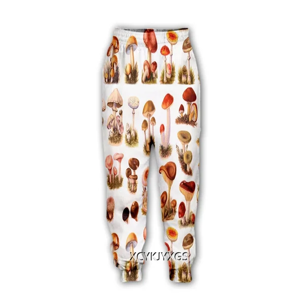 

New Unisex Mushroom Art 3D Print Causal Clothing Fashion Men Women Hip Hop Pants Plus Size S-7XL Trouser Jogger Men