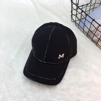 

Hat ladies fashion rhinestone tide summer sun hat casual curved brim baseball cap