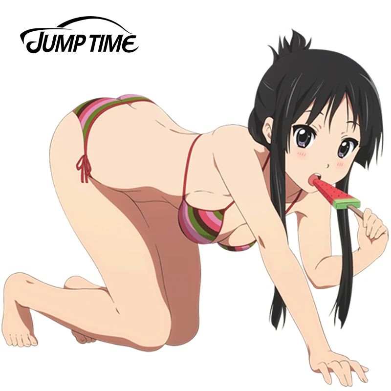 

JumpTime 13cm x 11.9cm Cute Anime Girl Akiyama Mio Vinyl Car Sticker for Window Bumper Car Sticker Sexy Graphic