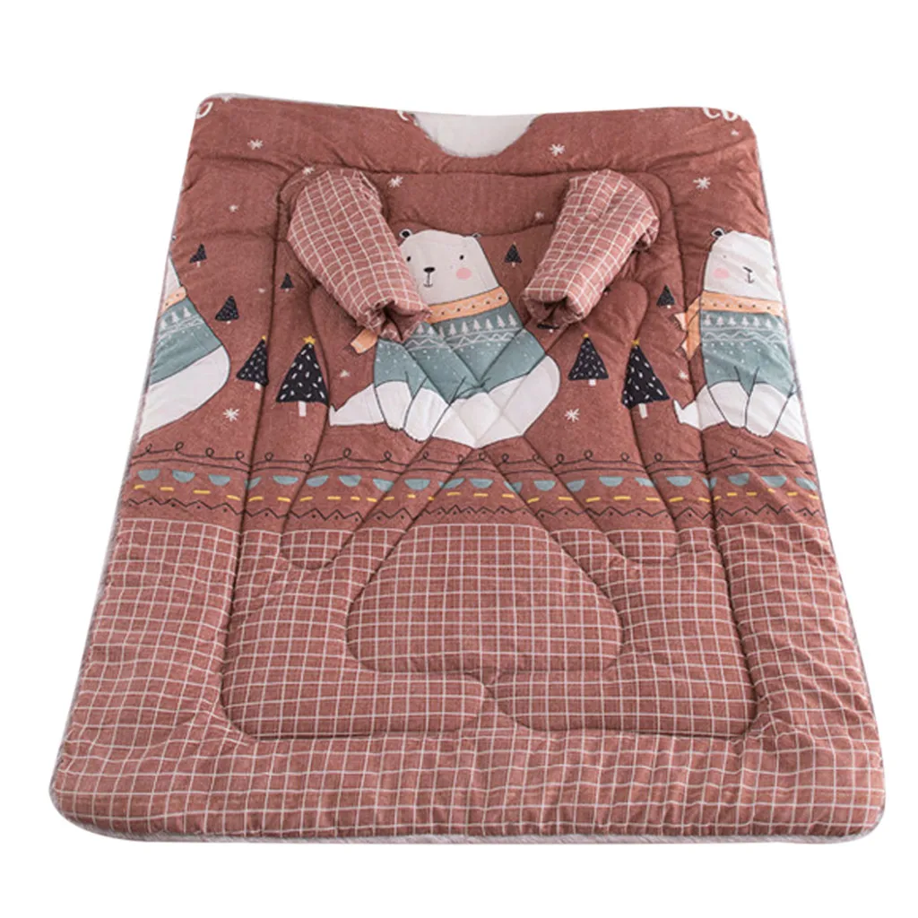 Зимнее ленивое одеяло с рукавами семейное накидка ворс мягкое теплое покрытое