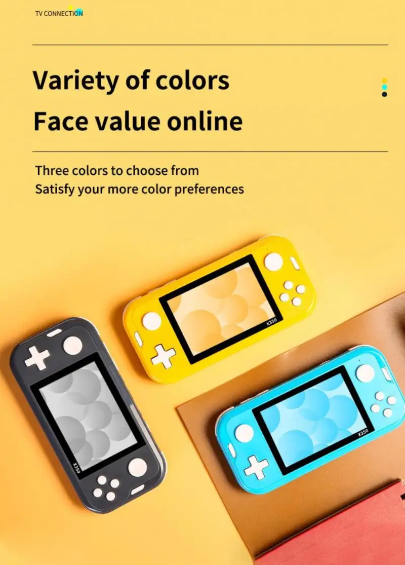 Handheld Game Player X350 Video Game Console Mini Retro Console With 6000+ Games 3.5 Inch IPS Screen For GBA/MD/FC 10 Emulators