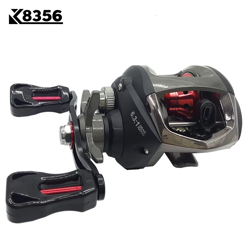

K8356 6.3:1 Gear Ratio 11 Ball Bearings LeftRight Hand Magnetic Brake Saltwater Freshwater Baitcasting Fishing Fly Fishing Reel