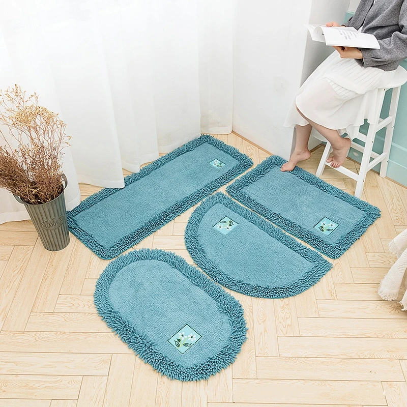 Alfombra De Baño Antideslizante Semicirculos Búho Store Blanco