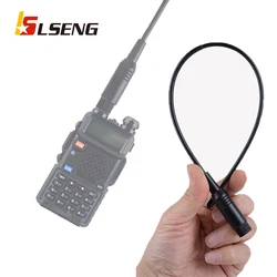 Antenne Radio double bande pour walkie talkie, SMA mâle, fouet doux, VHF UHF Ham, 2 voies, pour Wouxun TYT MD 380 YAESU VX 6R FT 60R 