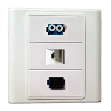 LC+ RJ45+ SC модули, информация настенная пластина, крышка розетки, настенное крепление, лицевая панель, разъем, порт для домашнего офиса, кабельная система