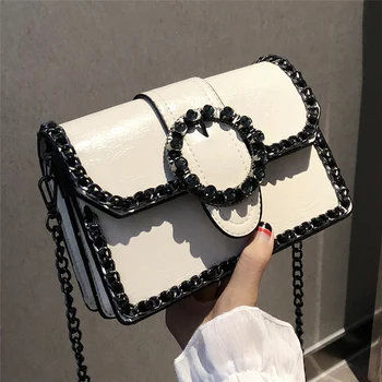 

Fashion Retro Female Diamond Bag 2019 New Women's Designer Louis Handbag Quality Leather Women Bag Chain Shoulder Messenger Bags